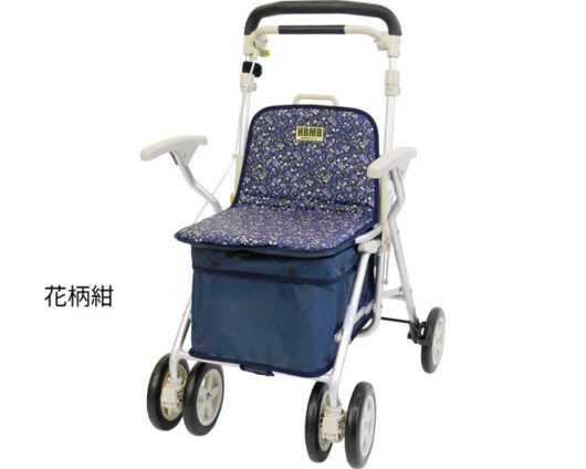 ヘルスバッグMB 花柄紺